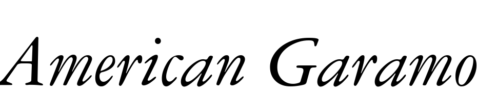 American Garamond Italic BT Yazı tipi ücretsiz indir